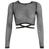 Own Saviour Fishnet Mesh Wrap Crop
