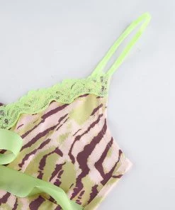 Own Saviour Tees + Tops Animal Lace Cami Crop