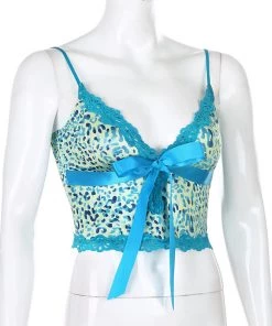 Own Saviour Tees + Tops Animal Lace Cami Crop