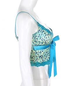 Own Saviour Tees + Tops Animal Lace Cami Crop