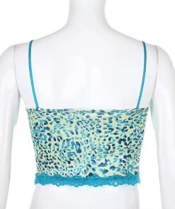 Own Saviour Tees + Tops Animal Lace Cami Crop