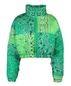Own Saviour Jackets Paisley Bandana Puffer Jacket