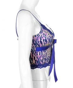 Own Saviour Tees + Tops Animal Lace Cami Crop