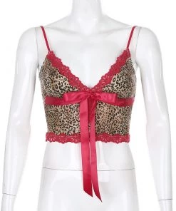 Own Saviour Tees + Tops Animal Lace Cami Crop