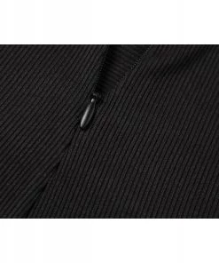 Own Saviour Black Ribbed Playsuit