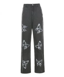 Own Saviour Grey/Blue Butterfly Jeans New In