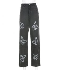 Own Saviour Grey/Blue Butterfly Jeans New In