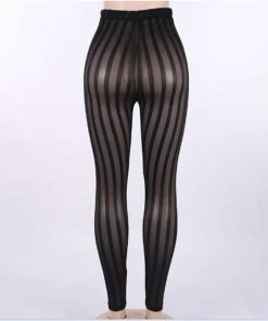 Own Saviour Sheer Striped Leggings Pants
