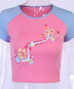 Own Saviour Flower Power Crop Tee New In