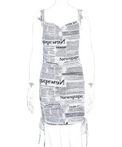 Own Saviour Dresses + Sets Newspaper Ruched Dress