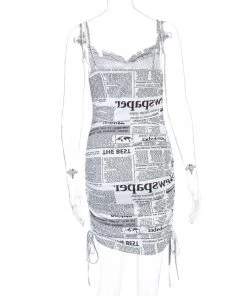 Own Saviour Dresses + Sets Newspaper Ruched Dress