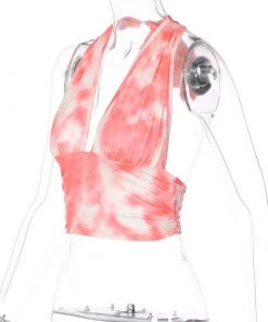 Own Saviour Peach Tie Dye Halter