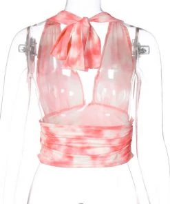 Own Saviour Peach Tie Dye Halter