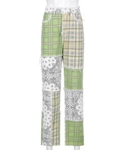 Own Saviour Plaid Paisley Bandana Patchwork Pants
