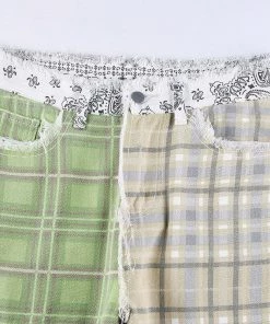 Own Saviour Plaid Paisley Bandana Patchwork Pants