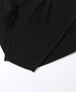 Own Saviour Black Semi Sheer Point Crop Tees + Tops