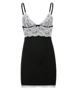 Own Saviour Dresses + Sets B+W Lace Trim Mini Dress