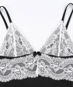 Own Saviour Dresses + Sets B+W Lace Trim Mini Dress