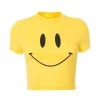 Own Saviour Yellow Smiley Crop Tee