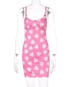 Own Saviour Pink Heart Mini Dress