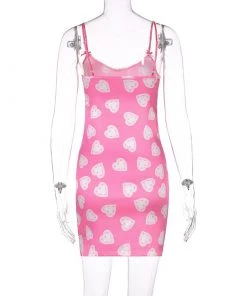 Own Saviour Pink Heart Mini Dress