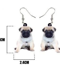 Own Saviour Accessories Pug Dog Puppy Earrings