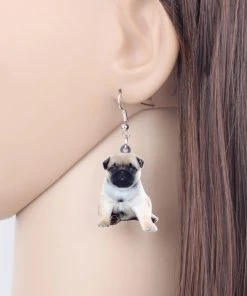 Own Saviour Accessories Pug Dog Puppy Earrings