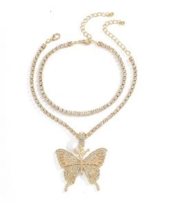 Own Saviour Butterfly Pendant Anklet