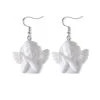 Own Saviour White Cherub Angel Earrings