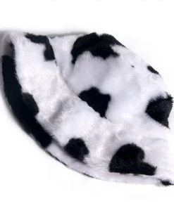 Own Saviour Faux Fur Cow Bucket Hat