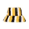 Own Saviour Yellow + Black Faux Fur Bucket Hat New In