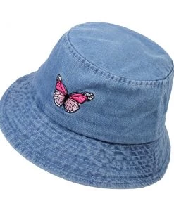 Own Saviour New In Denim Butterfly Bucket Hat