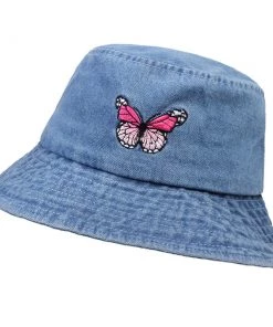 Own Saviour New In Denim Butterfly Bucket Hat