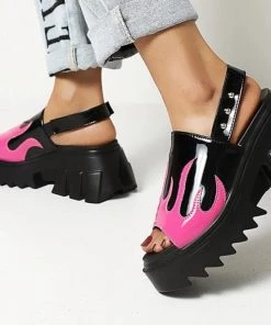 Own Saviour New In Flame Platform Sandals