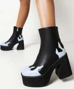 Own Saviour (Multi-option) Flame Ankle Boots New In