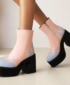 Own Saviour (Multi-option) Flame Ankle Boots New In