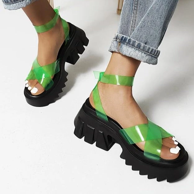 Own Saviour PVC Strap Platform Sandals 4 Own Saviour PVC Strap Platform Sandals