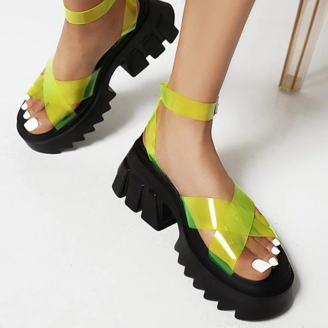 Own Saviour PVC Strap Platform Sandals 5 Own Saviour PVC Strap Platform Sandals