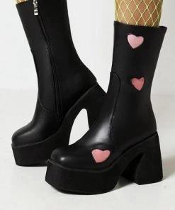 Own Saviour Love Heart Mid Calf Boots