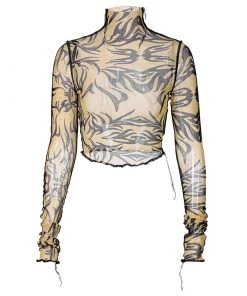 Own Saviour New In Tattoo Semi Sheer Crop