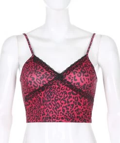 Own Saviour Tees + Tops Leopard Bow Cami Crop