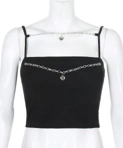 Own Saviour Chain Heart Cami Crop