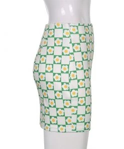 Own Saviour New In Daisy Check Mini Skirt
