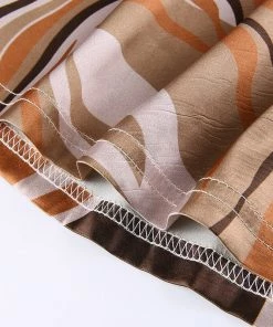 Own Saviour Brown Swirl Midi Skirt