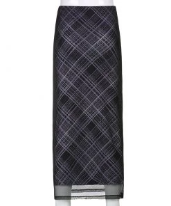 Own Saviour Plaid Y2K Maxi Skirt New In