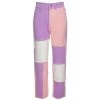 Own Saviour Pants Pink Purple White Patchwork Jeans