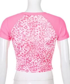 Own Saviour Tees + Tops Leopard Heart Raglan Crop