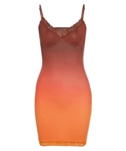 Own Saviour Orange Sunset Ombre Dress New In
