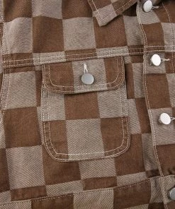 Own Saviour Brown Grid Jacket