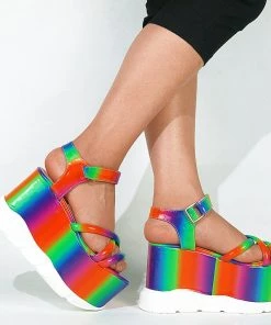 Own Saviour Rainbow Cloud Platform Sandals